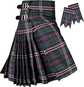 Kilt Escocés de Tartán de 5 Yardas Personalizado para Hombre, de Acero Inoxidable y Plástico, para Bodas en las Tierras Altas y Uniformes de Banda de Gaitas - Product Image 1