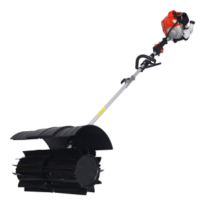 Pequeña barredora de nieve manual con motor de gasolina con motor y cepillos impulsados por engranajes para limpieza de nieve - Product Image 4