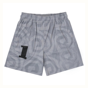 กางเกงขาสั้นผ้าตาข่ายสีทึบสำหรับผู้ชายกางเกงขาสั้นย้อมสีล้วนเป็นมิตรกับสิ่งแวดล้อมแบบกำหนดเอง2025 - Product Image 2