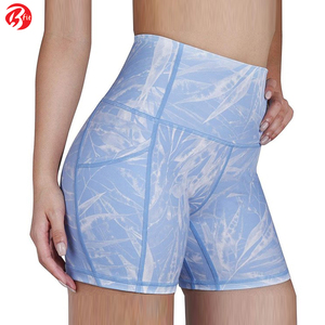 Shorts de yoga pour femmes taille haute Compression Gym Short de course léger et respirant pour femmes avec poches - Product Image 5