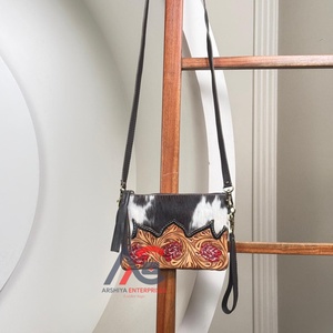 Bolso de hombro cruzado de lujo Vintage a la moda, bolso de mano de cuero de vaca, bolso de mano, bolso de mano, bolso de mensajero para mujer - Product Image 1