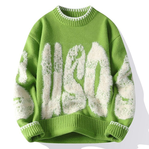 Fashion winter men sweater knitted pullover slim fit soft <b>wool</b> blend long sleeve casual warm crew neck jumper - Product Image 1