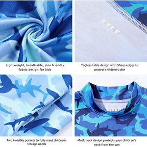 Upf 50 + Sun Clothing Vêtements de sport en polyester à manches longues Chemises de pêche pour hommes Impression par sublimation Prix bon marché Conception personnalisée - Product Image 3