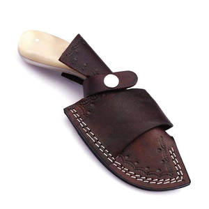 Couteau skinner en acier damas de haute qualité petit extérieur avec manche en os blanc couteau skinner de qualité supérieure avec manche en os blanc - Product Image 3