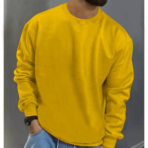 Wholesale Custom Logo Heavy Weight 100% Cotton Blank <b>Men's</b> <b>Sweatshirt</b> <b>Grey</b> 450 500 Gsm Mock Neck French Terry <b>Sweatshirt</b> for <b>Men</b> - Product Image 4