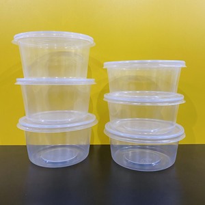 ภาชนะบรรจุอาหารพลาสติก PP ทรงกลมพร้อมฝาปิด350 500 550แบบใช้แล้วทิ้ง600 700 1000มล. - Product Image 6