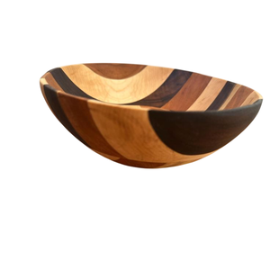 Bol en bois artisanal avec un design unique, incrustation de motif de briques métalliques, pièce maîtresse décorative pour la décoration de ferme au prix le plus bas - Product Image 5