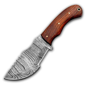 Couteau tracker damas fait main personnalisé couteau tracker avec étui en cuir - Product Image 1