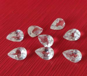 ลูกแพร์บุษราคัมสีขาวธรรมชาติตัด7x9มม. ตัดลูกแพร์บุษราคัมสีขาว - Product Image 3