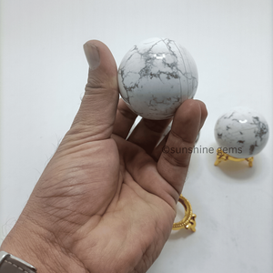 Esfera de cristal de howlita al por mayor, esfera de howlita de piedras preciosas naturales para la meditación curativa y decoración, suministro a granel - Product Image 4