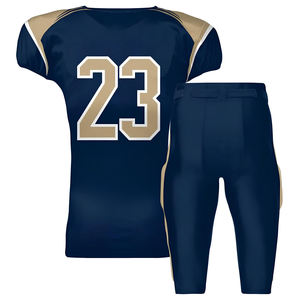 Conjuntos de uniformes de camiseta de fútbol americano para hombre, camiseta de manga corta transpirable hecha a medida, colores personalizados y logotipo de alta calidad - Product Image 2