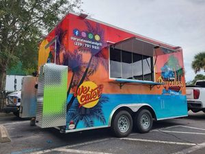 4m Stainless Steel <b>Mobile</b> Food <b>Trailer</b> 4 Wheel Tow Bar Street Food Cart Rust Resistant Custom Print Outdoor <b>Catering</b> - Product Image 3