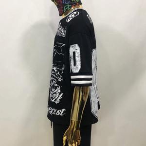 โลโก้ที่กําหนดเองวินเทจStreetwearเฮฟวี่เวท250gsm 100%ผ้าฝ้ายเสื้อยืดแห้งเร็วขนาดใหญ่พิมพ์ออกแบบกราฟิก - Product Image 3