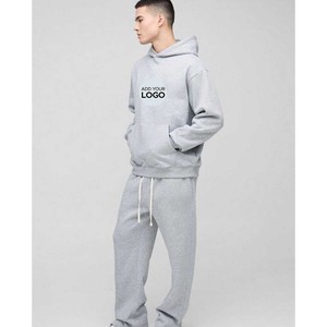 Conjunto de chándal unisex de 2 piezas para hombre y mujer, sudadera holgada de manga larga con capucha, Conjunto de sudadera, Jersey, sudadera, pantalones de chándal - Product Image 3