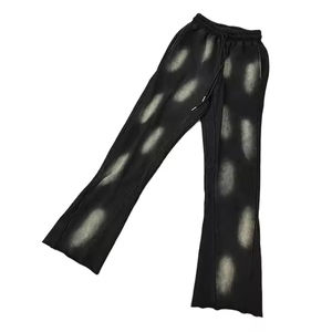 Pantalon de survêtement évasé décontracté pour homme Pantalon large athlétique taille haute Streetwear en velours côtelé avec fermeture à taille élastique - Product Image 5