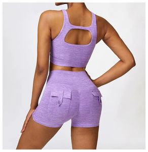 Soutien-gorge de sport sans couture à soutien moyen de haute qualité haut d'entraînement Gym Fitness entraînement Yoga soutien-gorge de sport - Product Image 4