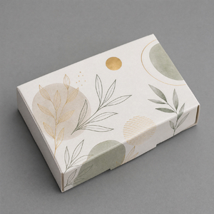 Caja de Papel Blanca con Tapa Deslizante Lateral Ecológica con Logotipo Personalizado, Caja de Embalaje Deslizante con Estampado Botánico para Productos de <span class=keywords><strong>Cigarrillos</strong></span> y Té - Product Image 4