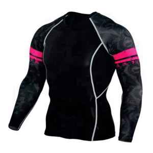 Custom Made Sublimated Rash Guards Camisa de compresión MMA de alta calidad Venta al por mayor Hombres Rash Guard para hombres - Product Image 3