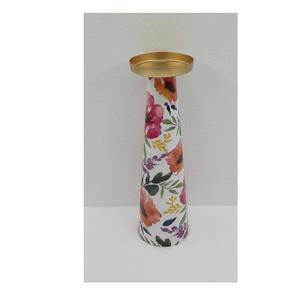 Conception unique dernier luxe de haute qualité en métal bougeoir décalcomanie émail fini pour la décoration intérieure dessus de table décoratif - Product Image 4