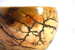 Yarn <b>Knitting</b> <b>Bowl</b> With Amazing Crack Design In Mango Wood Handcrafted <b>Knitting</b> Crochet <b>Bowl</b> For gifting - Product Image 4