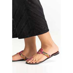 Pantalon Harem Brodé en Cambric Teint Noir TR-24-04 – Pantalon de Mode Respirant pour Femme avec Taille Mi-Haute en Tissu Crêpe Tissé - Product Image 3