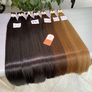 Venta al por mayor 100% Extensiones de Cabello Crudo Vietnamita Color Personalizado Doble Anillo a Granel Alta Calidad Cabello Humano Liso - Product Image 1
