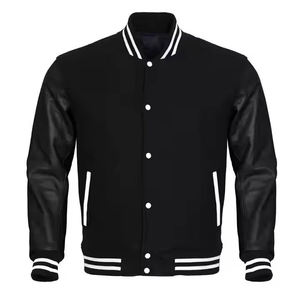 Chaqueta de hombre Moda Varsity Chaqueta Béisbol Letterman Bomber School Collage Lana amarilla y Mangas de cuero genuino Varsity - Product Image 2