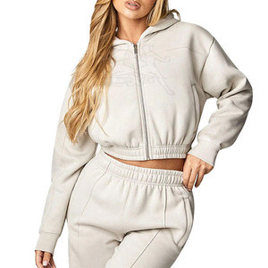 Chándal Top corto con cremallera de primera calidad con textura suave y sensación suave, chándal Top corto con cremallera transpirable - Product Image 3