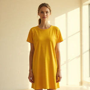 T-shirts à manches courtes surdimensionnés pour femmes T-shirt en polyester de coton coupe ample femmes sur la taille T-shirt de sport dames - Product Image 4