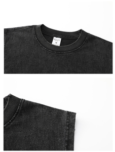 OEM Logo personnalisé vente en gros mode 100 coton vintage lavé à l'acide débardeur hommes en détresse débardeur personnalisé pierre lavé débardeur - Product Image 6