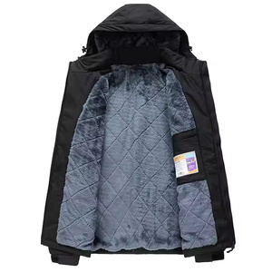 Veste formelle d'hiver pour homme avec isolation élevée, tissu denim imperméable et coupe-vent - Product Image 4