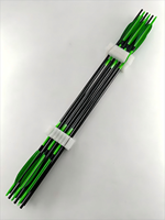 Flèches en carbone fluorescentes multicolores 0.001+-, 32 pouces, ID 6.2mm, Spine 300 340 400 500 600 700 800, Plumes de dinde de 5 pouces, pour la chasse à l'arc