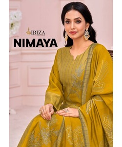 Salwar Kameez pakistanaise pour femme en tissu imprimé en coton blanc avec chemise longue décontractée et soirée modeste Dupatta trois pièces - Product Image 4