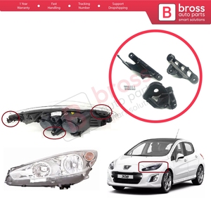 Soporte de Reparación para Faro Delantero BHL512, Juego de Soportes de Montaje, Lado Izquierdo, para 308 MK1 HB SW CC RCZ 408 T7 6212E3 - Product Image 5