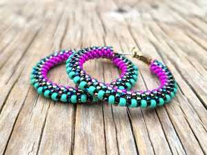 Boho ต่างหูลูกปัดด้วยการออกแบบสีฟ้าครามแอนดี้ cascading Fringe, เครื่องประดับของขวัญที่ไม่ซ้ำกัน - Product Image 4