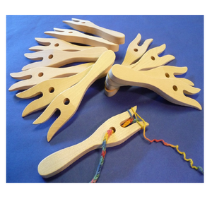 Kit de tenedor de tejer Lucet de madera de acacia, pulsera hecha a mano DIY, herramienta de tejido de trenzado artesanal, logotipo personalizado - Product Image 1