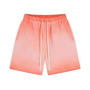 Shorts en coton délavé à l'acide pour hommes, coupe ample, effet délavé et décoloré, vente en gros - Product Image 3