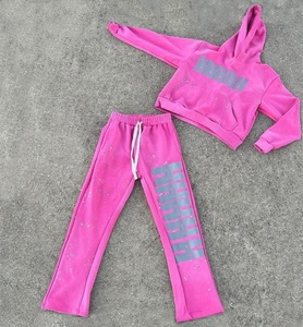 ชุดวอร์มแฟชั่นแบบยูนิเซ็กซ์ เสื้อฮู้ดดี้โอเวอร์ไซส์และกางเกงจ็อกเกอร์ สไตล์สตรีท ชุดวอร์มแขนยาวแบบยูนิเซ็กซ์ ชุดกีฬา - Product Image 6