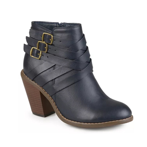 Bottes d'hiver en cuir à talons courts et épais pour femmes, chaussures à la mode, <span class=keywords><strong>2022</strong></span> - Product Image 5