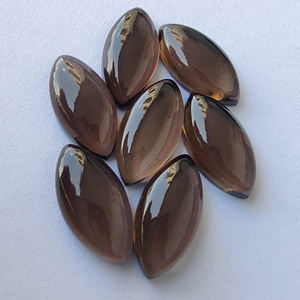 AAA + คุณภาพหินควอทซ์สโมคกี้อัญมณีสีน้ำตาลแบนปรับเทียบขนาดอัญมณีหลวมทั้งหมด - Product Image 2