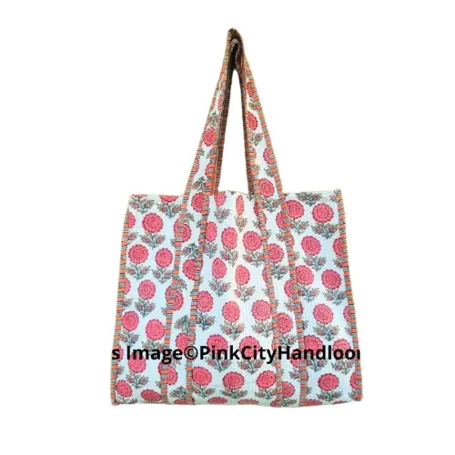 Modische individuelle Handtaschen für Damen einkaufen Handblock bedruckte Schultertasche gesteppte Designer-Tasche