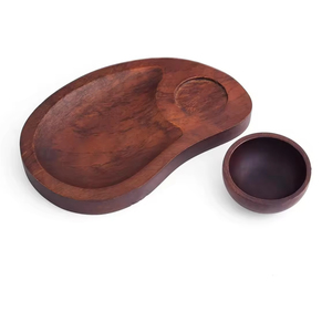 Plato de madera de mango, calidad fresca, respetuoso con el medio ambiente, accesorios de cocina, nuevo diseño, uso en el hogar y el restaurante, plato para servir magdalenas - Product Image 2