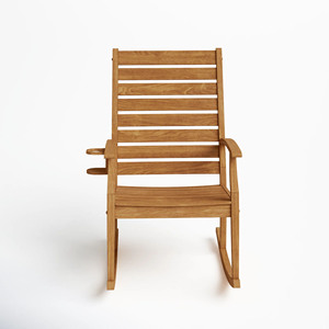 Muebles de jardín de Indonesia, silla de jardín de madera maciza de teca, mecedora, estilo moderno de alta calidad para exteriores, cerámica - Product Image 1
