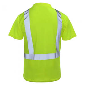 T-shirts réfléchissants de haute qualité pour hommes, demi-manches, pour chemises polo, travailleurs du bâtiment, vêtements de sécurité, impression OEM - Product Image 3