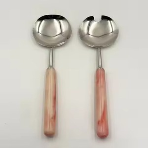 Juego de Servidores de Ensalada de Acero Inoxidable con Acabado Pulido Natural, Moderno y Lujoso, Apto para Lavavajillas, Utensilios para Ensalada para el Hogar - Product Image 6