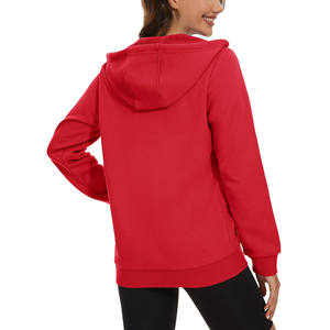 Sweat à capuche zippé en polaire surdimensionné pour femme de haute qualité, couleurs personnalisées, manches longues, bas extensible, coupe ample, décontracté d'hiver, devant - Product Image 2