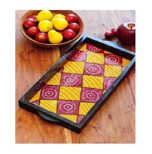 ถาดไม้ Meena แบบคลาสสิกสีน้ำเงินหรูหราถาดเสิร์ฟเป็นมิตรกับสิ่งแวดล้อมอุปกรณ์ครัวออกแบบอย่างมีรสนิยมที่สมบูรณ์แบบสำหรับการให้บริการ - Product Image 5