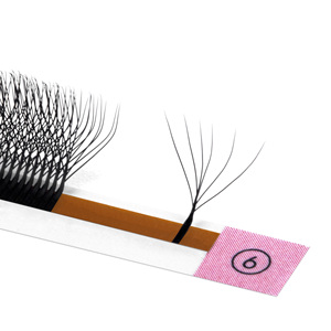 Extensiones de pestañas rizadas 4D prefabricadas de seda de alta calidad, sin efecto de volumen azulado o verdoso, suministro del proveedor - Product Image 1
