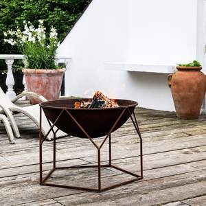 Brasero décoratif en fer forgé, pièce maîtresse unique pour patio extérieur, élégant, moderne, ambiance chaleureuse, pour jardin - Product Image 6