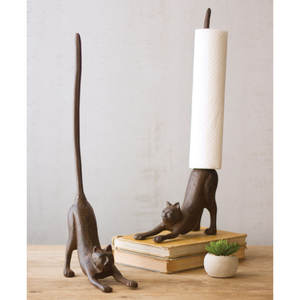 Porte-papier de haute qualité en aluminium chat en forme de Figurine en métal moulé pour la décoration intérieure et les ustensiles de cuisine Uzair Handicrafts India - Product Image 5